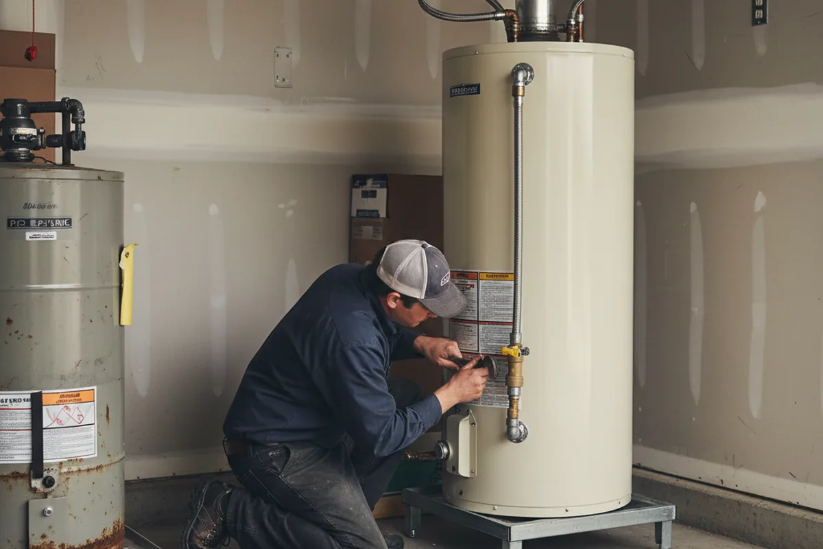 Water heater and shutoff valve replacement in Magnolia Springs